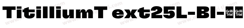 TitilliumT ext25L-Bl字体转换